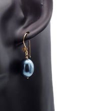 Indlæs billede til gallerivisning Pearl Øreringe med Shell Perler Blå, Koksgrå eller Sort
