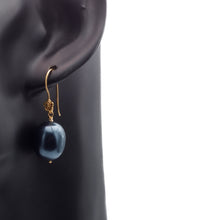 Indlæs billede til gallerivisning Pearl Øreringe med Shell Perler Blå, Koksgrå eller Sort
